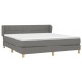 Box spring bed with dark gray fabric mattress 180x200 cm by vidaXL, Beds and slatted bases - Ref: Foro24-3126822, Price: 581,...