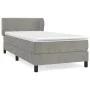 Box spring bed with light gray velvet mattress 80x200 cm by vidaXL, Beds and slatted bases - Ref: Foro24-3127397, Price: 287,...