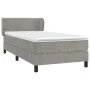 Box spring bed with light gray velvet mattress 80x200 cm by vidaXL, Beds and slatted bases - Ref: Foro24-3127397, Price: 287,...