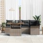 Conjunto de sofá de jardín Manual 6 pcs Gris 100 x 55 x 73 cm