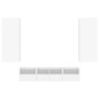 Muebles de TV de pared 5 piezas madera de ingeniería blanco