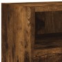 Muebles de TV de pared 5 pzas madera ingeniería roble ahumado