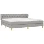 Box spring bed with light gray fabric mattress 200x200 cm by vidaXL, Beds and slatted bases - Ref: Foro24-3127069, Price: 587...