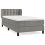 Box spring bed with light gray velvet mattress 80x200 cm by vidaXL, Beds and slatted bases - Ref: Foro24-3127697, Price: 281,...