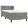 Box spring bed with light gray velvet mattress 80x200 cm by vidaXL, Beds and slatted bases - Ref: Foro24-3127697, Price: 281,...