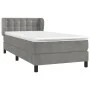 Box spring bed with light gray velvet mattress 80x200 cm by vidaXL, Beds and slatted bases - Ref: Foro24-3127697, Price: 276,...