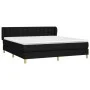 Box spring bed with black fabric mattress 180x200 cm by vidaXL, Beds and slatted bases - Ref: Foro24-3127143, Price: 564,63 €...
