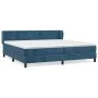 Box spring bed with dark blue velvet mattress 200x200 cm by vidaXL, Beds and slatted bases - Ref: Foro24-3127395, Price: 578,...