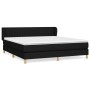 Box spring bed with black fabric mattress 160x200 cm by vidaXL, Beds and slatted bases - Ref: Foro24-3126975, Price: 521,38 €...