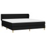 Cama box spring con colchón tela negro 160x200 cm de vidaXL, Camas y somieres - Ref: Foro24-3126975, Precio: 521,38 €, Descue...