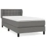 Box spring bed with dark gray fabric mattress 90x190 cm by vidaXL, Beds and slatted bases - Ref: Foro24-3126526, Price: 323,4...