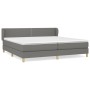Box spring bed with dark gray fabric mattress 200x200 cm by vidaXL, Beds and slatted bases - Ref: Foro24-3126750, Price: 571,...