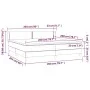 Box spring bed with dark gray fabric mattress 200x200 cm by vidaXL, Beds and slatted bases - Ref: Foro24-3126750, Price: 571,...