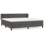Box spring bed with dark gray velvet mattress 200x200 cm by vidaXL, Beds and slatted bases - Ref: Foro24-3127632, Price: 554,...