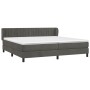 Box spring bed with dark gray velvet mattress 200x200 cm by vidaXL, Beds and slatted bases - Ref: Foro24-3127632, Price: 563,...