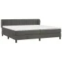 Box spring bed with dark gray velvet mattress 200x200 cm by vidaXL, Beds and slatted bases - Ref: Foro24-3127632, Price: 554,...