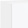 Muebles de TV de pared con LED 4 pzas madera ingeniería blanco