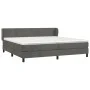 Box spring bed with dark gray velvet mattress 200x200 cm by vidaXL, Beds and slatted bases - Ref: Foro24-3127392, Price: 545,...