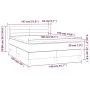 Box spring bed with dark gray fabric mattress 140x190 cm by vidaXL, Beds and slatted bases - Ref: Foro24-3126878, Price: 512,...