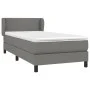Box spring bed with dark gray fabric mattress 90x200 cm by vidaXL, Beds and slatted bases - Ref: Foro24-3126134, Price: 300,8...