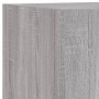 Muebles TV pared con LED 4 pzas madera ingeniería gris Sonoma