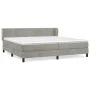 Box spring bed with light gray velvet mattress 200x200 cm by vidaXL, Beds and slatted bases - Ref: Foro24-3127451, Price: 543...