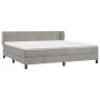 Cama box spring con colchón terciopelo gris claro 200x200 cm de vidaXL, Camas y somieres - Ref: Foro24-3127451, Precio: 543,5...