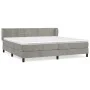 Box spring bed with light gray velvet mattress 200x200 cm by vidaXL, Beds and slatted bases - Ref: Foro24-3127511, Price: 550...
