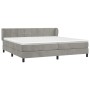 Box spring bed with light gray velvet mattress 200x200 cm by vidaXL, Beds and slatted bases - Ref: Foro24-3127511, Price: 541...
