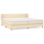 Box spring bed with cream fabric mattress 200x200 cm by vidaXL, Beds and slatted bases - Ref: Foro24-3126674, Price: 547,54 €...