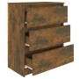 Smoked oak plywood sideboard 60x35x76 cm by vidaXL, Sideboards - Ref: Foro24-815510, Price: 71,51 €, Discount: %