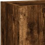 Muebles TV pared con LED 5 pzas madera ingeniería roble ahumado