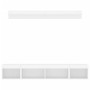Muebles de TV de pared con LED 5 pzas madera ingeniería blanco