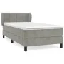 Box spring bed with light gray velvet mattress 80x200 cm by vidaXL, Beds and slatted bases - Ref: Foro24-3127457, Price: 299,...
