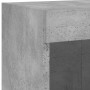 Muebles TV pared con LED 5 pzas madera ingeniería gris hormigón