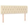 Box spring bed with cream fabric mattress 160x200 cm by vidaXL, Beds and slatted bases - Ref: Foro24-3127058, Price: 524,47 €...
