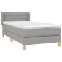 Box spring bed with light gray fabric mattress 100x200 cm by vidaXL, Beds and slatted bases - Ref: Foro24-3126861, Price: 317...