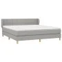 Box spring bed with light gray fabric mattress 160x200 cm by vidaXL, Beds and slatted bases - Ref: Foro24-3126813, Price: 496...