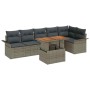 Conjunto de sofá de jardín 7 pcs Gris 100 x 55 x 73 cm