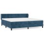 Box spring bed with dark blue velvet mattress 200x200 cm by vidaXL, Beds and slatted bases - Ref: Foro24-3127515, Price: 589,...