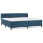 Box spring bed with dark blue velvet mattress 200x200 cm by vidaXL, Beds and slatted bases - Ref: Foro24-3127515, Price: 579,...