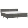 Box spring bed with dark gray velvet mattress 200x200 cm by vidaXL, Beds and slatted bases - Ref: Foro24-3127452, Price: 538,...