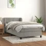 Box spring bed with light gray velvet mattress 100x200 cm by vidaXL, Beds and slatted bases - Ref: Foro24-3127475, Price: 312...