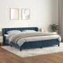 Cama box spring con colchón terciopelo azul oscuro 200x200 cm de vidaXL, Camas y somieres - Ref: Foro24-3127755, Precio: 583,...