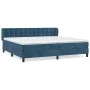 Box spring bed with dark blue velvet mattress 200x200 cm by vidaXL, Beds and slatted bases - Ref: Foro24-3127755, Price: 581,...