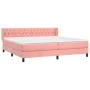 Box spring bed with pink velvet mattress 200x200 cm by vidaXL, Beds and slatted bases - Ref: Foro24-3127696, Price: 560,36 €,...