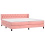 Boxspringbett mit rosa Samtmatratze 200x200 cm von vidaXL, Betten und Lattenroste - Ref: Foro24-3127696, Preis: 578,60 €, Rab...