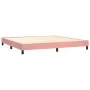 Box spring bed with pink velvet mattress 200x200 cm by vidaXL, Beds and slatted bases - Ref: Foro24-3127696, Price: 560,36 €,...
