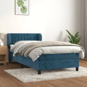 Boxspringbett mit dunkelblauer Samtmatratze 80x200 cm von vidaXL, Betten und Lattenroste - Ref: Foro24-3127581, Preis: 264,37...