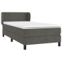 Box spring bed with dark gray velvet mattress 90x200 cm by vidaXL, Beds and slatted bases - Ref: Foro24-3127350, Price: 300,4...